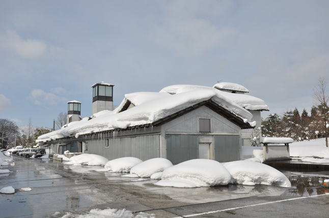 関川村冬景色
