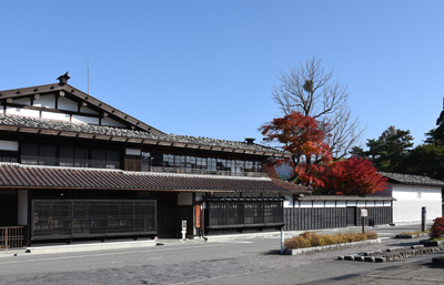 関川村　渡辺邸の紅葉とヤドリギ